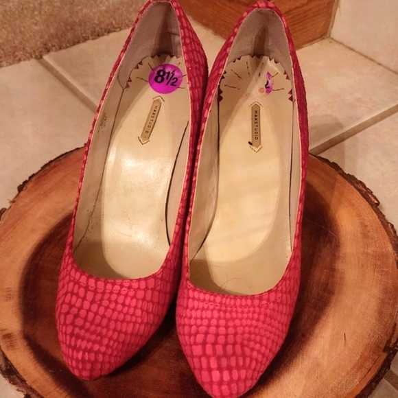 Max Studio Wedges (redish pink) sz 8.5 - Picture 2 of 7
